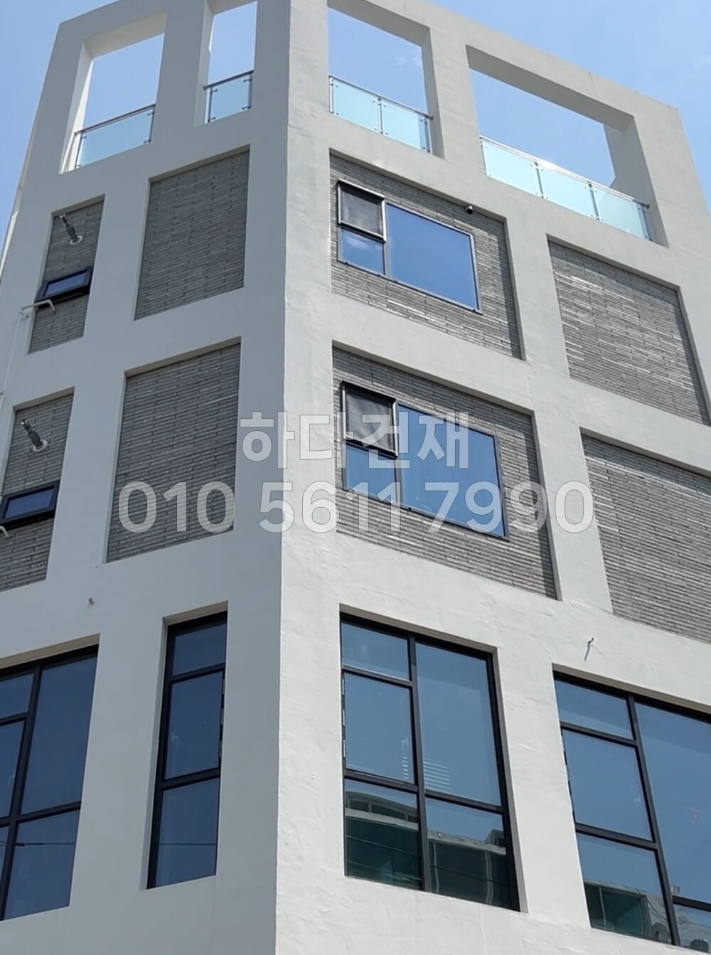 라일락 모노타일 500x50x17T 그레이칩 / 하다건재 와이드벽돌타일 시공사례