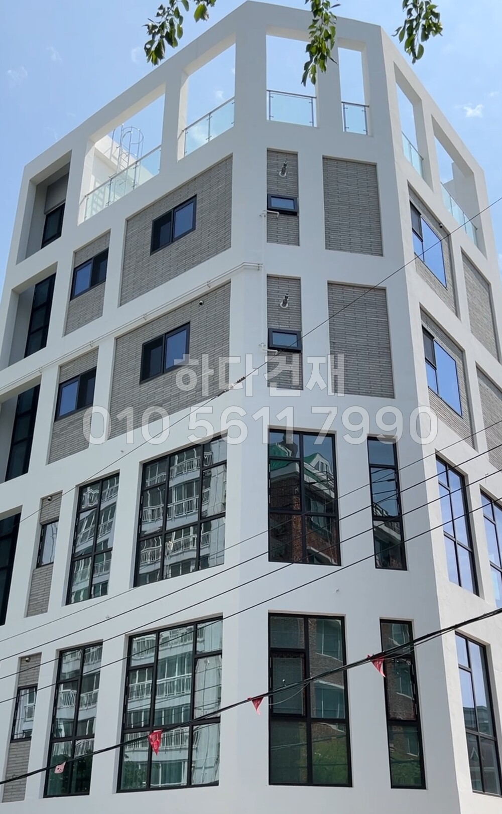 라일락 모노타일 500x50x17T 그레이칩 / 하다건재 와이드벽돌타일 시공사례