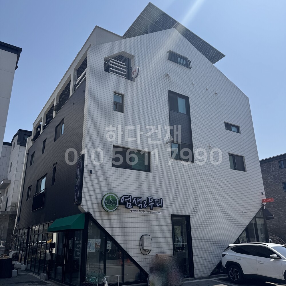 안센트타일 501번세로결, 508번가로결 투톤빌딩 시공사례 / 하다건재 아이쿄트료와 일본수입타일