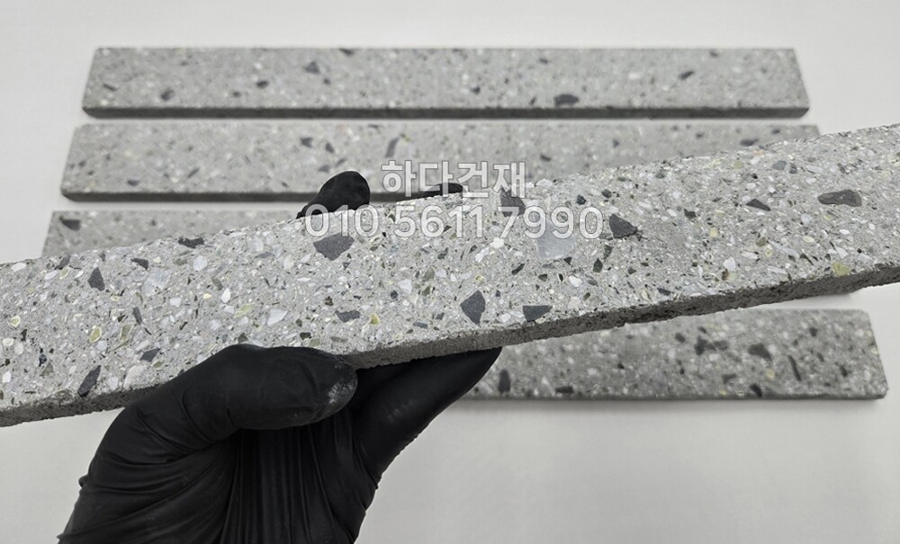 모노타일 롱와이드 500x50x15T 캐슬그레이 / 하다건재 와이드벽돌타일 롱브릭타일