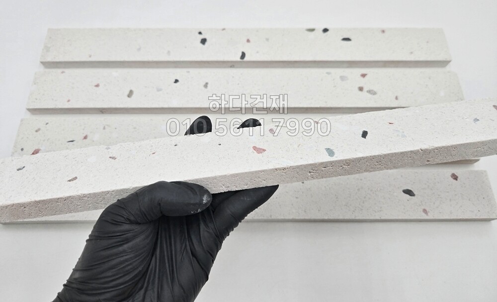 모노타일 롱와이드 500x50x15T 화이트팝 / 하다건재 와이드벽돌타일 모노롱브릭