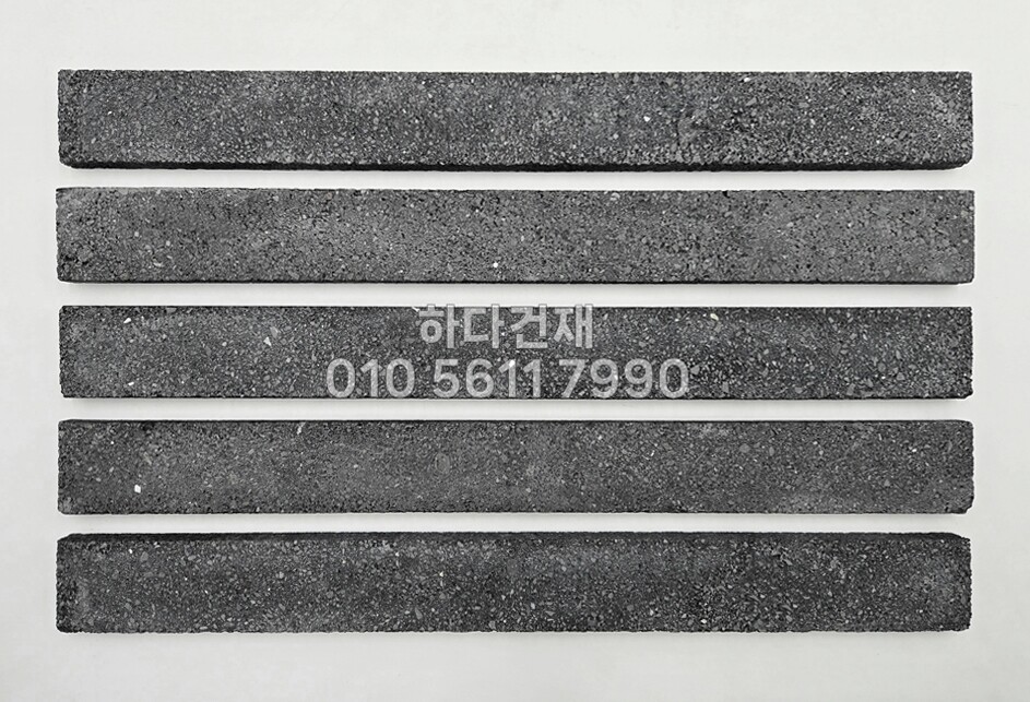 모노타일 롱와이드 500x50x15T 스페셜블랙 / 하다건재 와이드벽돌타일 롱브릭타일