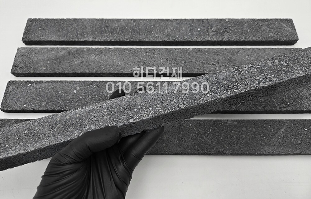 모노타일 롱와이드 500x50x15T 스페셜블랙 / 하다건재 와이드벽돌타일 롱브릭타일