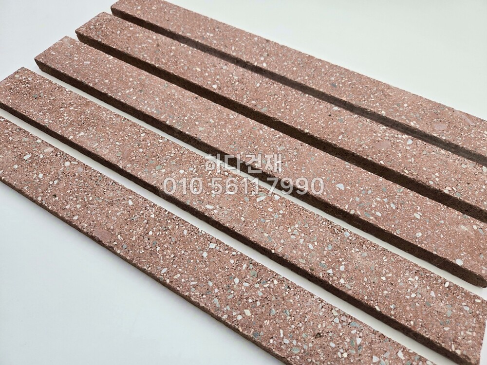 모노타일 롱와이드 500x50x15T 카파오레드 / 하다건재 와이드벽돌타일 롱브릭타일