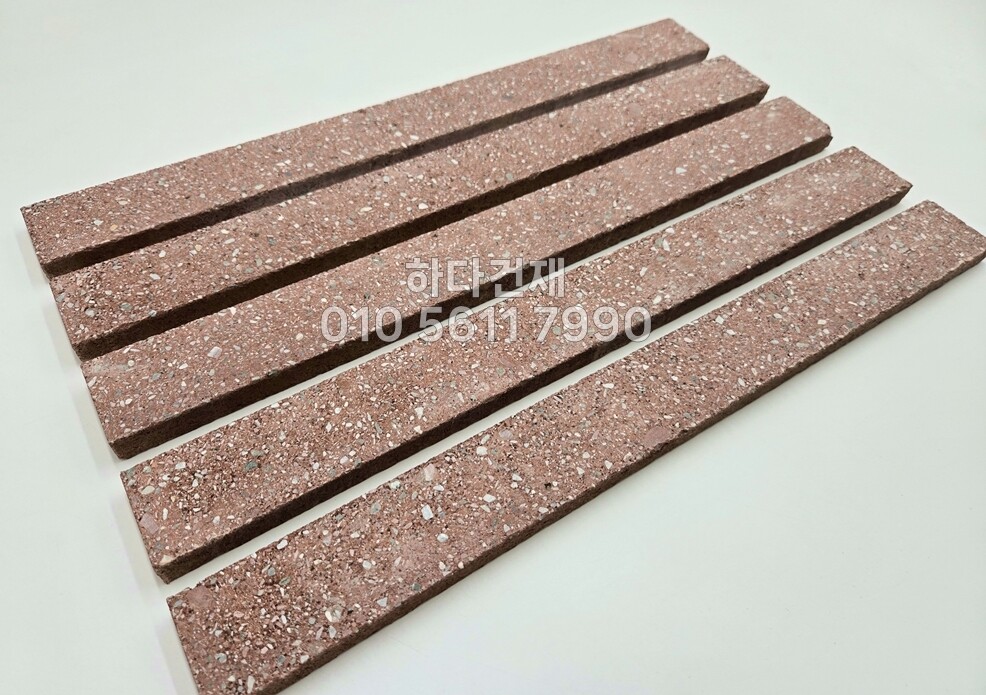 모노타일 롱와이드 500x50x15T 카파오레드 / 하다건재 와이드벽돌타일 롱브릭타일