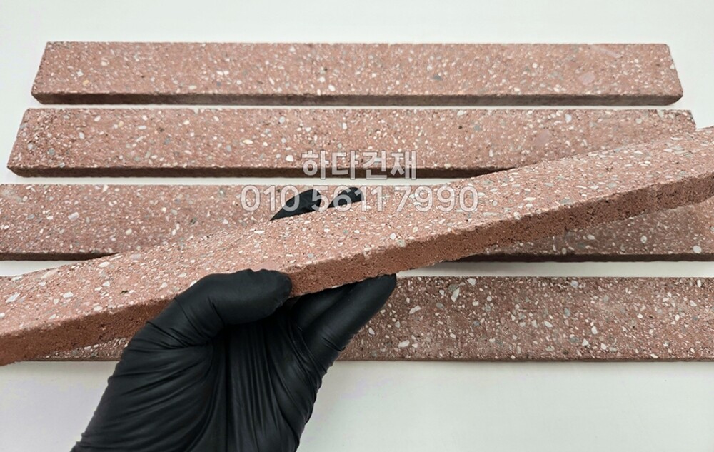 모노타일 롱와이드 500x50x15T 카파오레드 / 하다건재 와이드벽돌타일 롱브릭타일