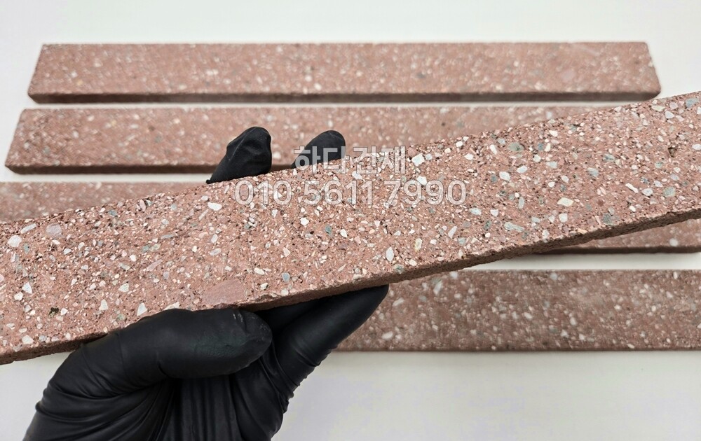모노타일 롱와이드 500x50x15T 카파오레드 / 하다건재 와이드벽돌타일 롱브릭타일