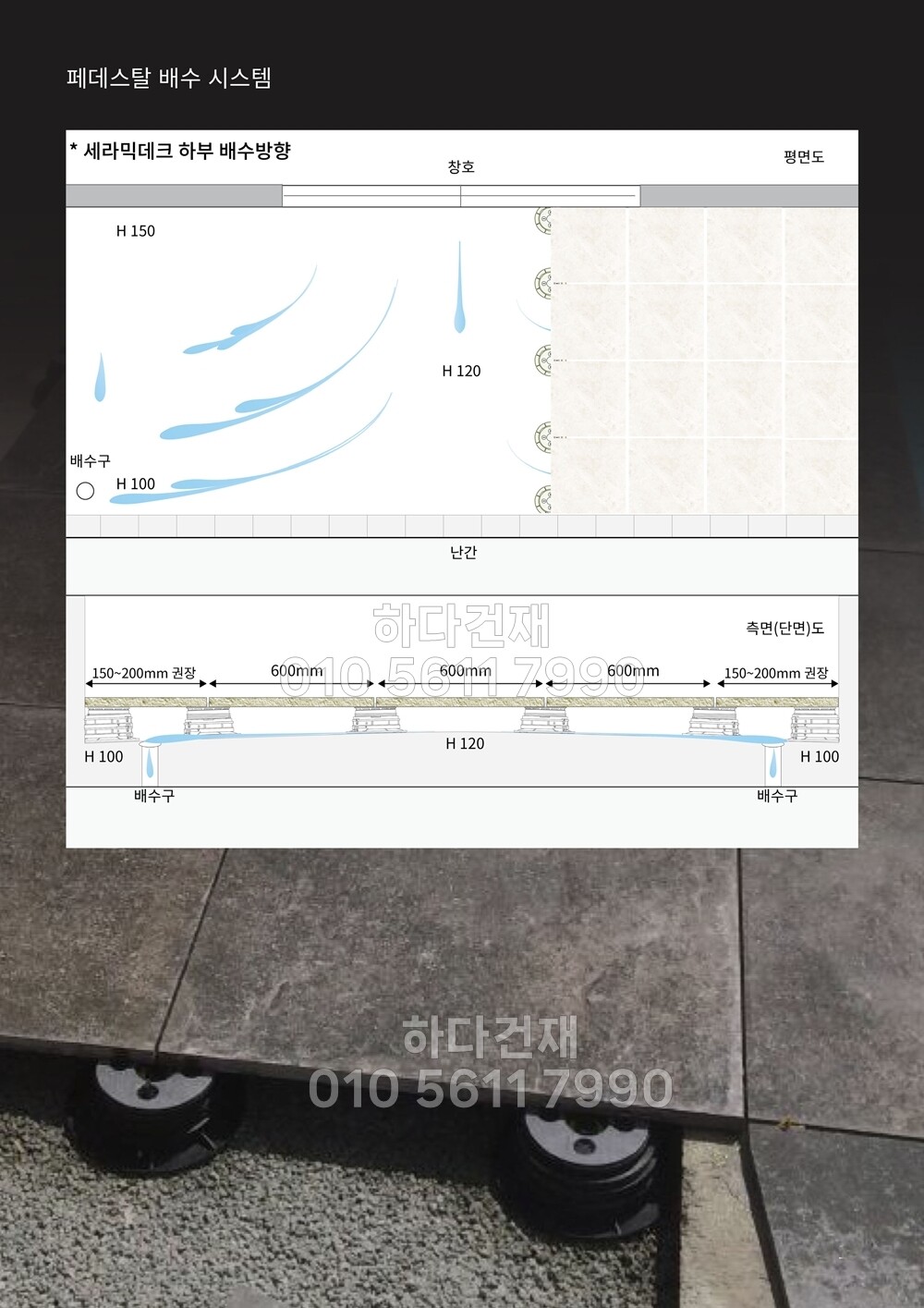 페데스탈 이태리 업텍 UPTEC FX 바닥재 높이조절 셀프레벨링 / 하다건재