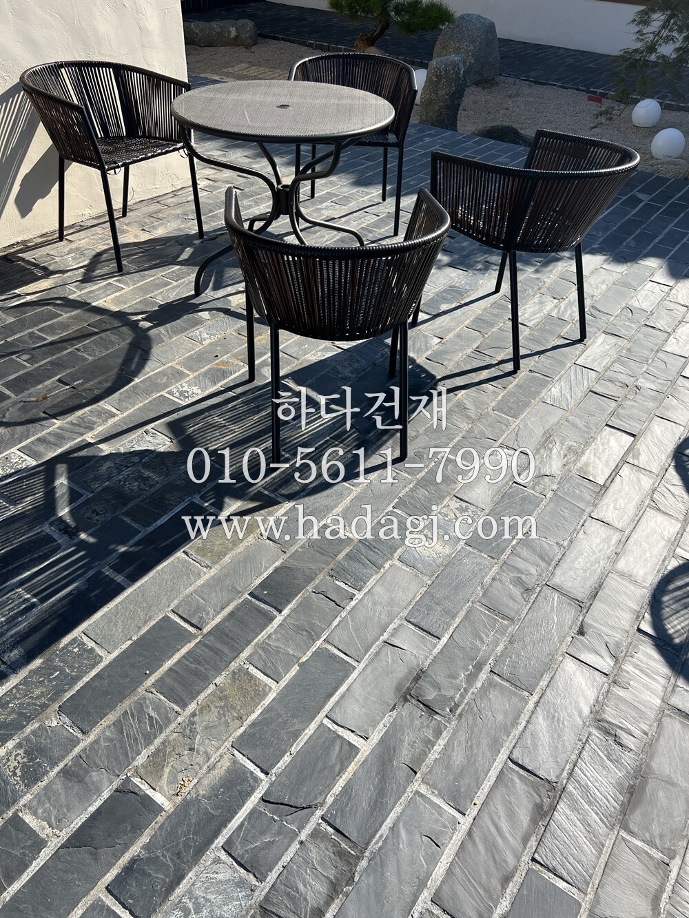 철평석타일 판석 (판암) 300x100x15T / 하다건재 천연석타일 시공사례