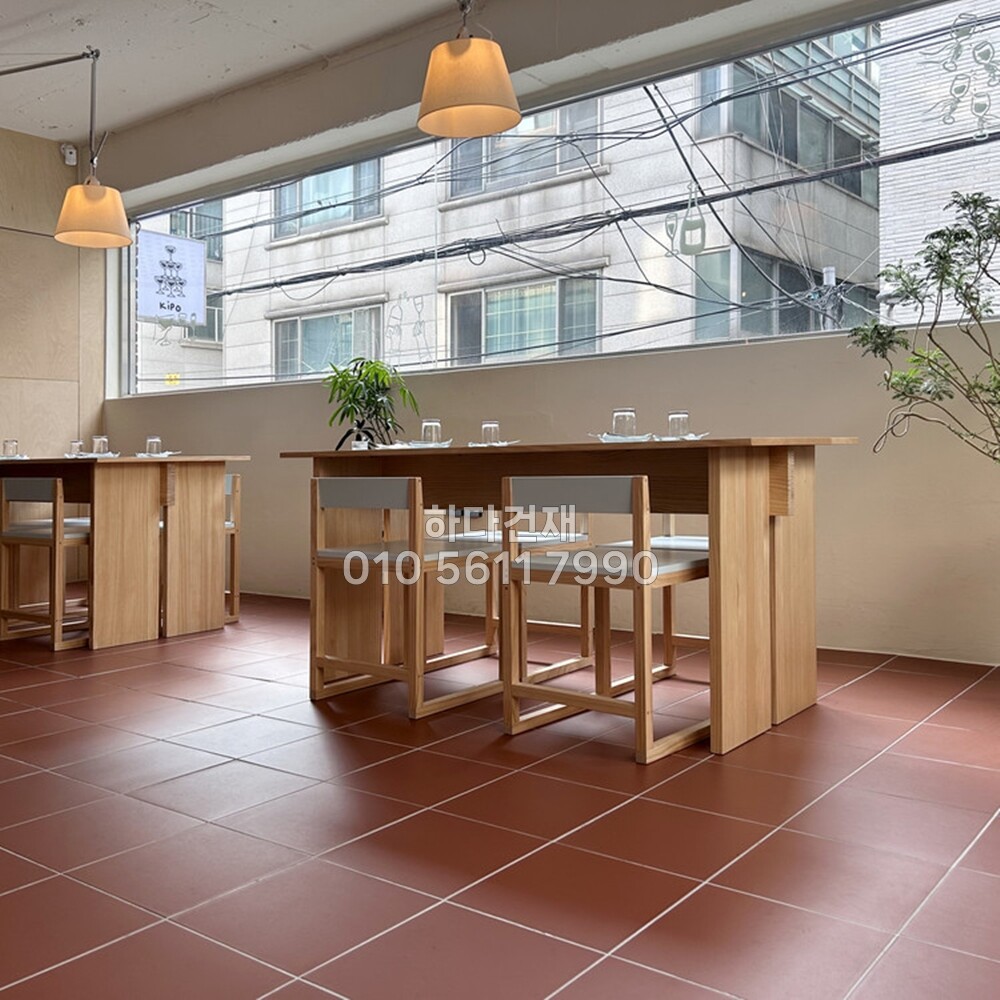 테라코타타일 300x300x8.5T 로즈 / 하다건재