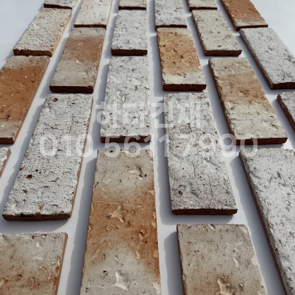 점토 유럽풍 올드브릭 화이트포인트 242x78x13T / 하다건재 고벽돌타일