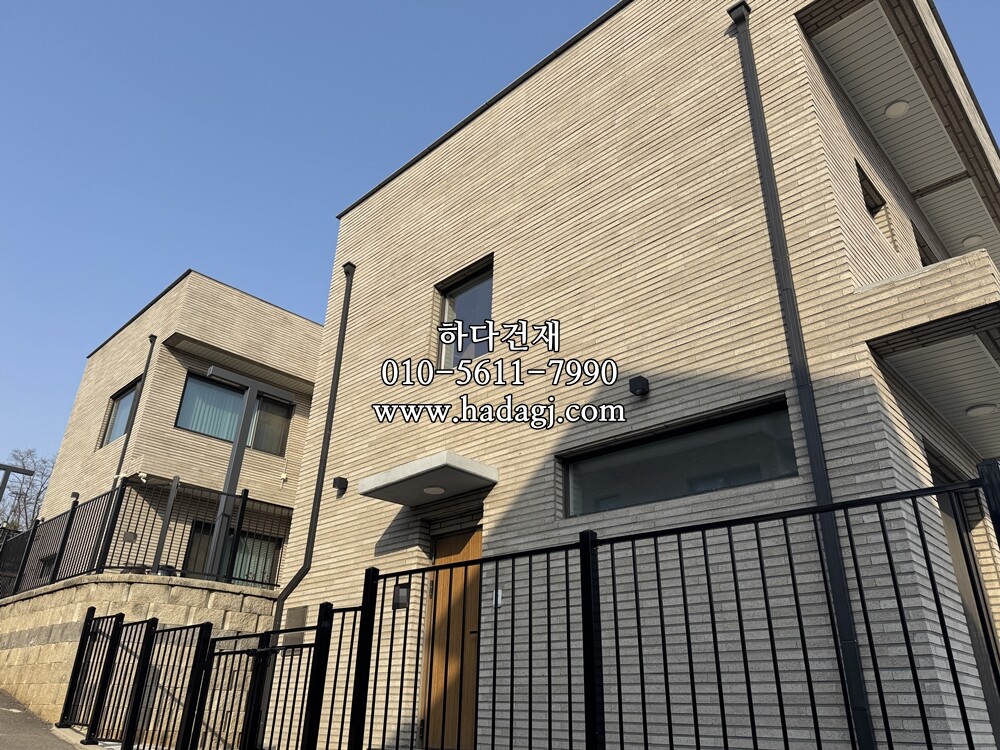 모노타일 롱와이드 500x50x18T 연브라운 / 하다건재 시공사례