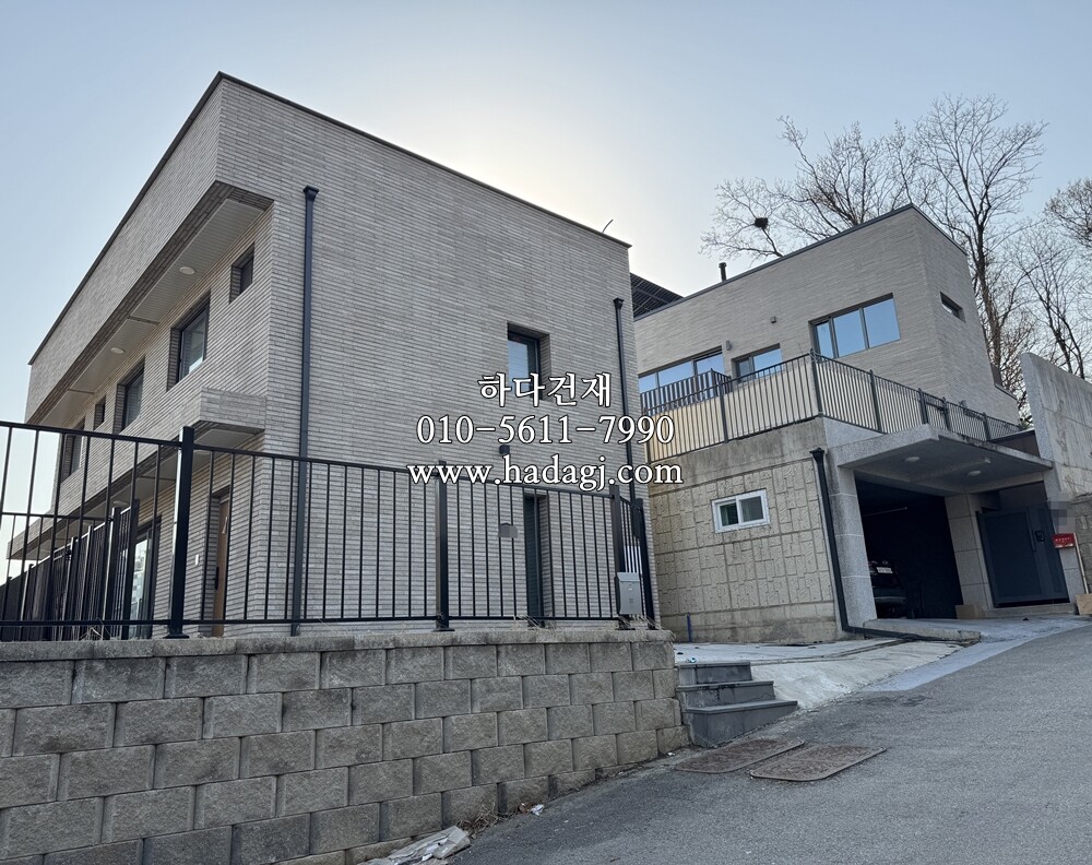 모노타일 롱와이드 500x50x18T 연브라운 / 하다건재 시공사례