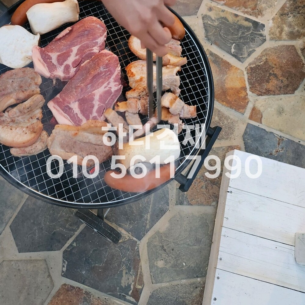 판암망바닥재 판석바닥타일 혼합색상 / 하다건재 시공사례