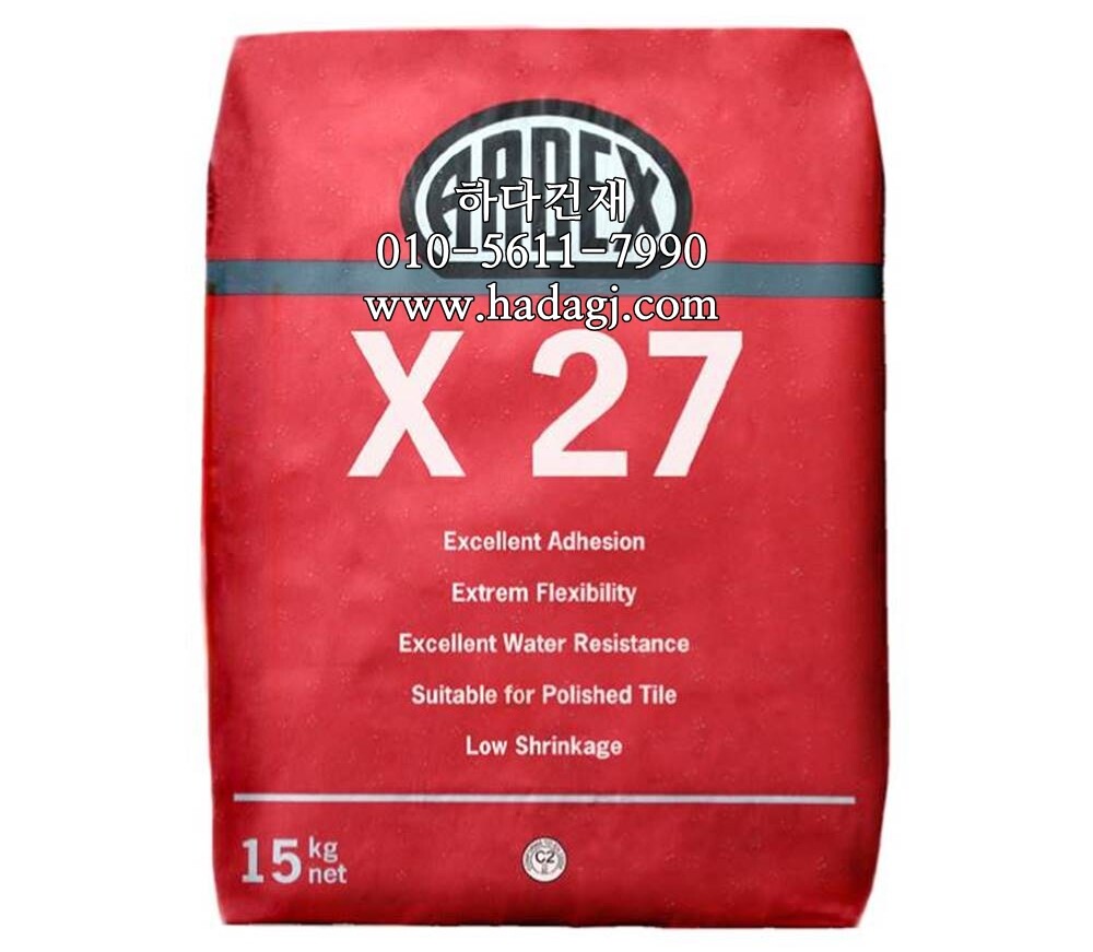 X27 고탄성 타일 스톤 접착제 / 하다건재 아덱스