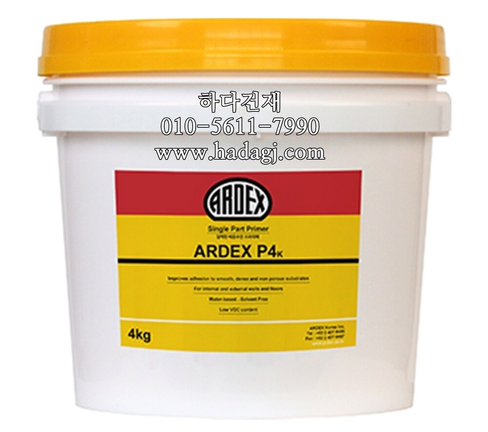 P4K 고성능 1액형 비흡수면 프라이머 4kg 하다건재 아덱스