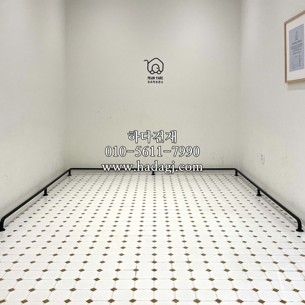 팔각 모자이크타일 95x95x5T (25x25) 화이트골드 / 하다건재