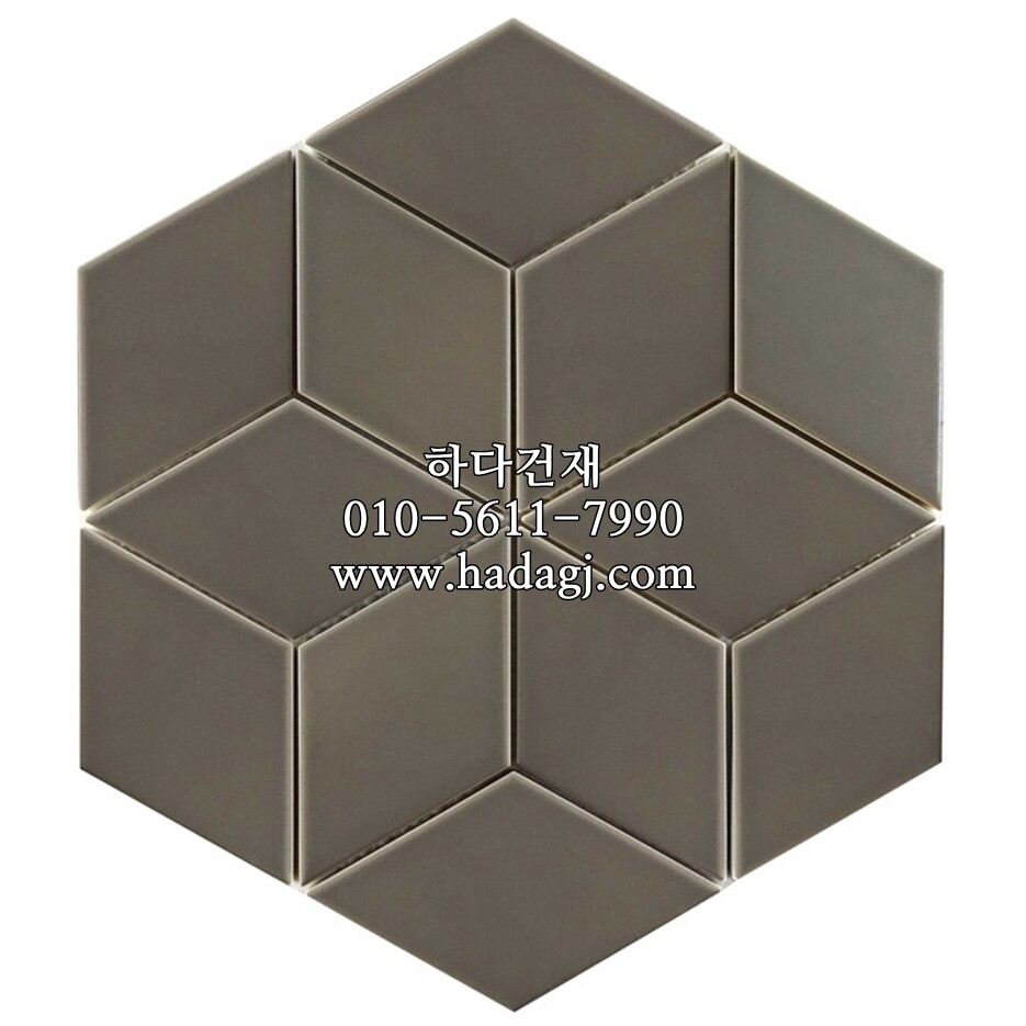 다이아 모자이크타일 85x147 그레이 / 하다건재