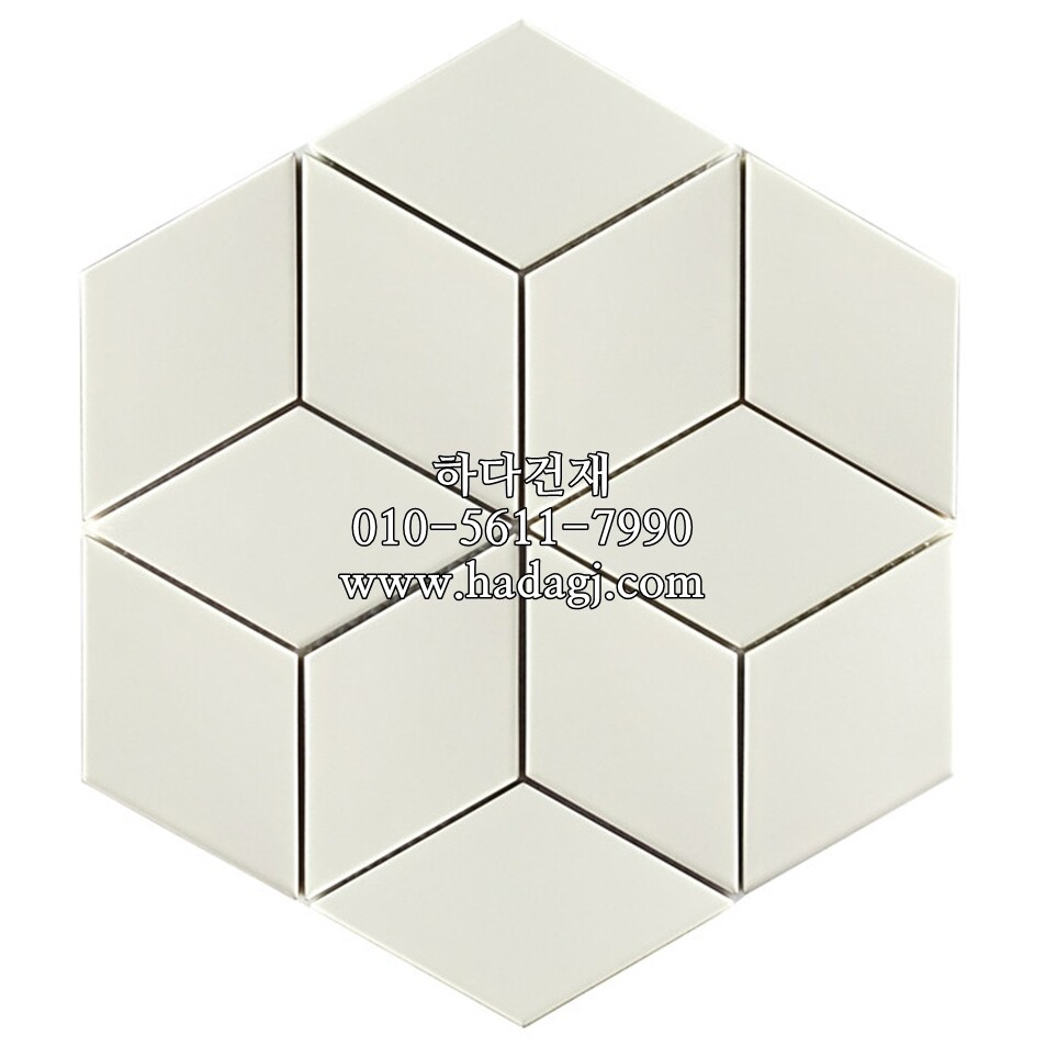  다이아 모자이크타일 85x147 밀크 / 하다건재