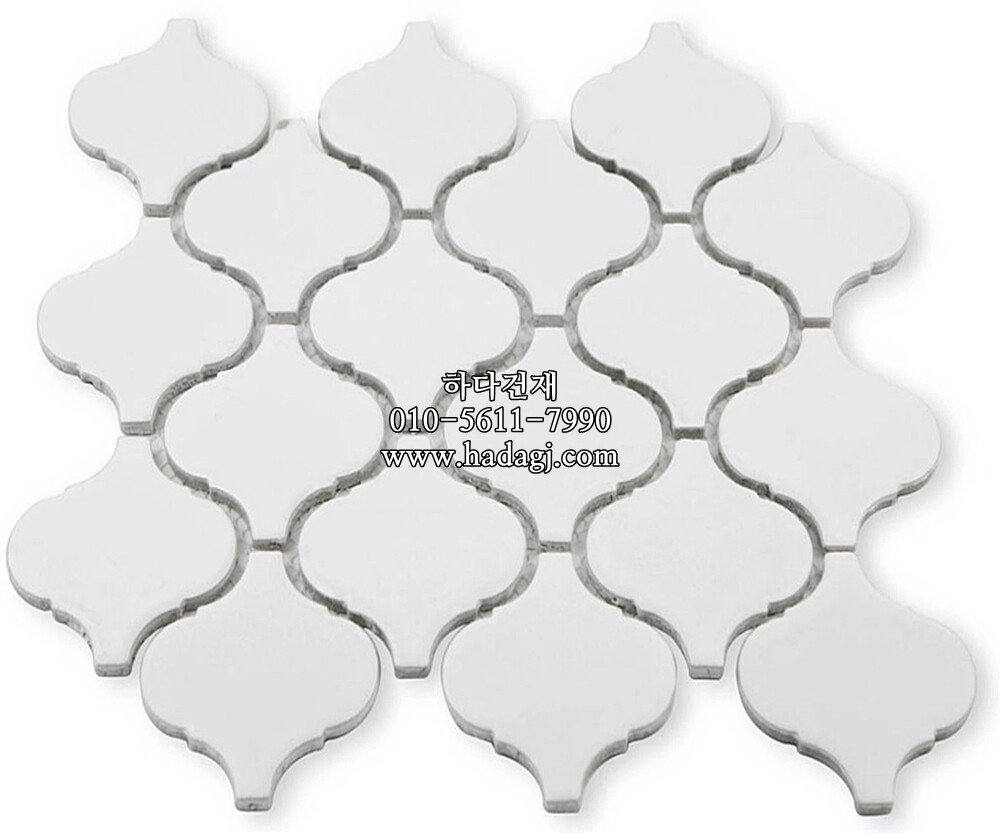 랜턴 모자이크타일 74x78x4T 화이트 무광 / 하다건재