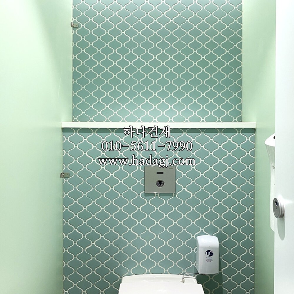 랜턴 모자이크타일 74x78x4T 민트 무광 / 하다건재