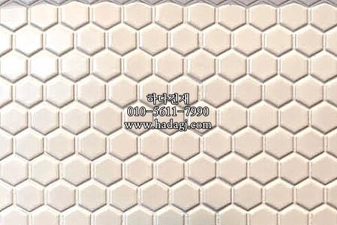 육각 모자이크타일 23x27x4T 화이트 무광 / 하다건재