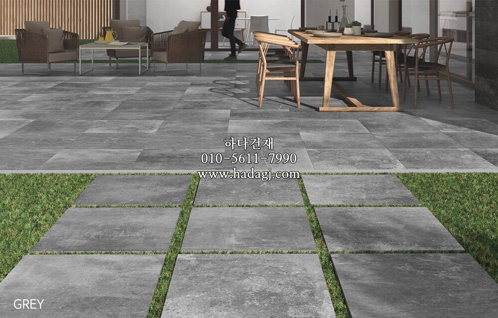 세라믹데크 카이노스 600x600x20T 그레이 KAINOS 페데스탈타일 / 하다건재