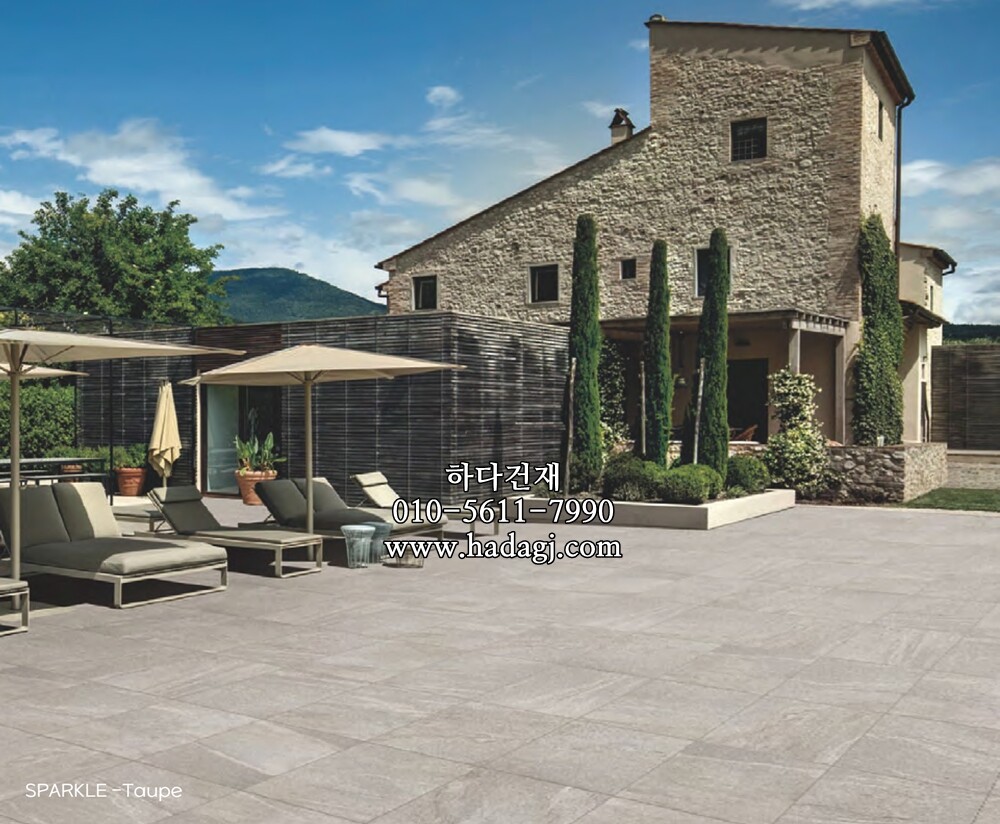 세라믹데크 스파클 600x600x20T 타우페 SPARKLE 페데스탈타일 / 하다건재