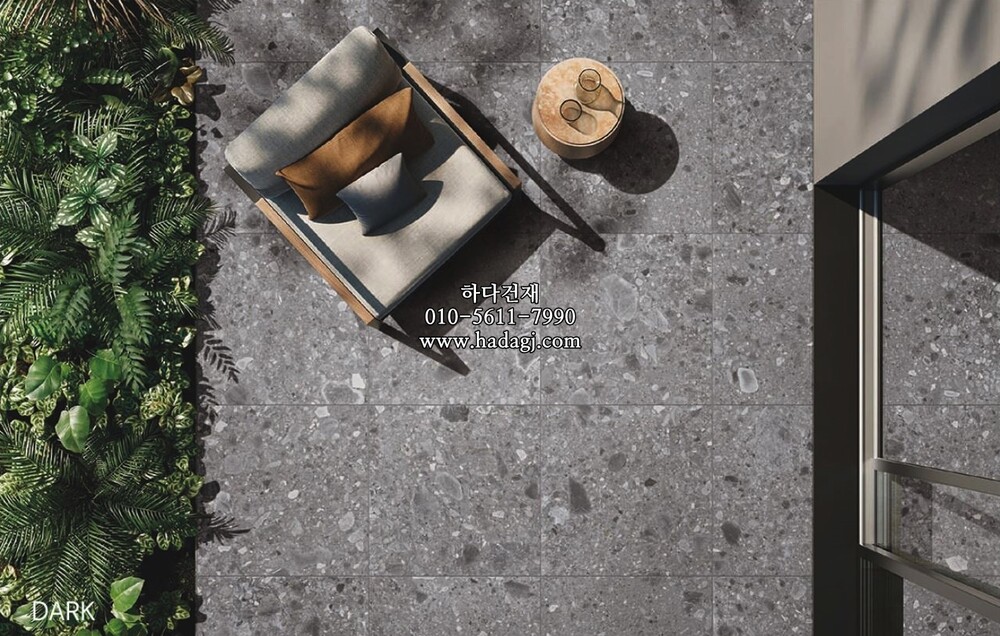 세라믹데크 체포스톤 600x600x20T 다크그레이 CEPPO STONE 페데스탈타일 / 하다건재