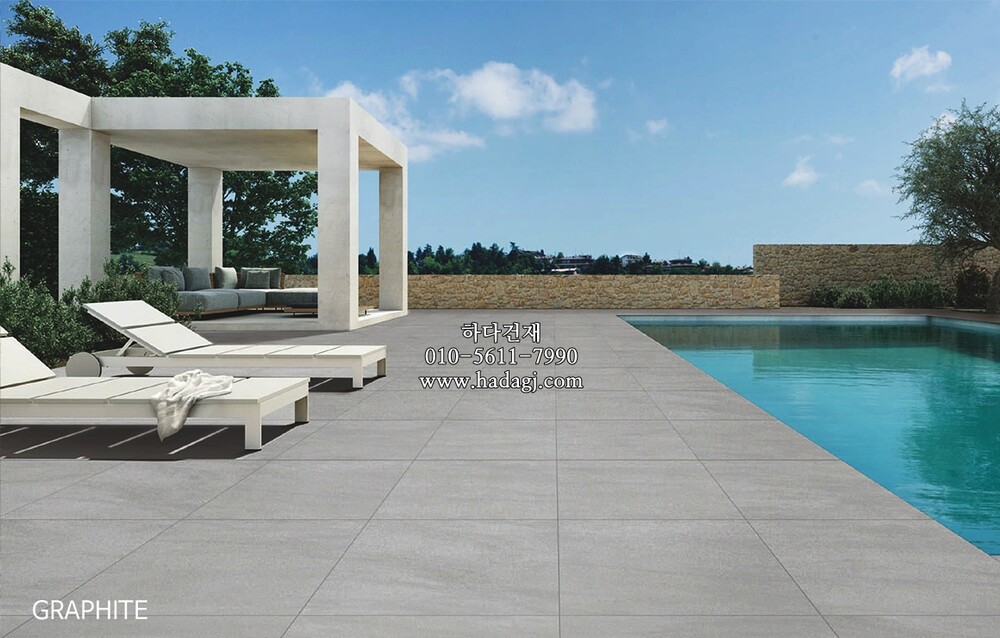 세라믹데크 라군 600x600x20T 그라파이드 LAGOON 페데스탈타일 / 하다건재