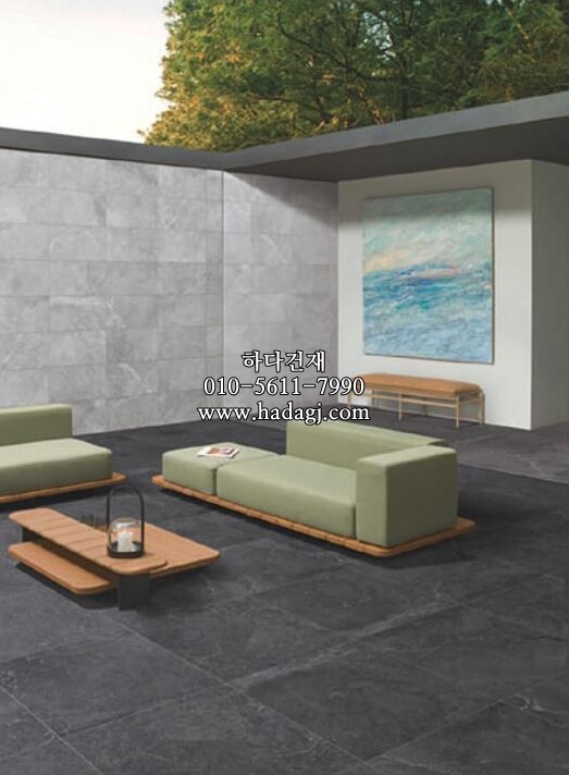 세라믹데크 엔조 600x600x20T 차콜 ENZO 페데스탈타일 / 하다건재