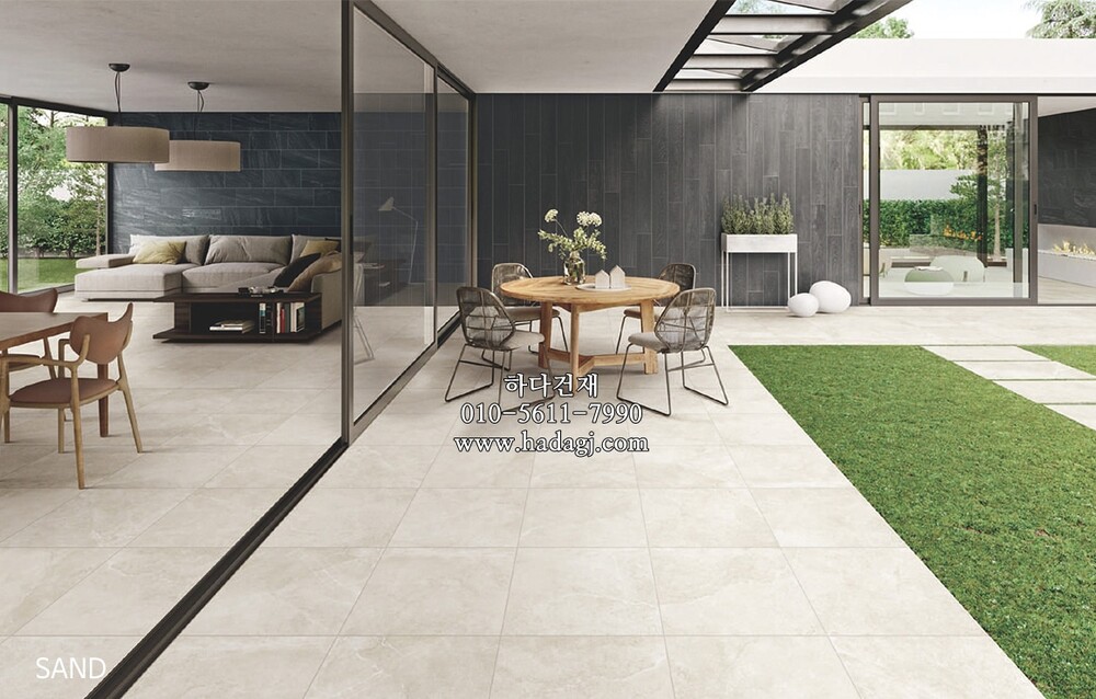 세라믹데크 엔조 600x600x20T 샌드 ENZO 페데스탈타일 / 하다건재