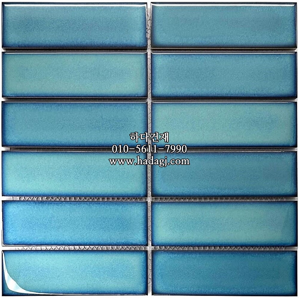 직각 모자이크타일 45x145x6T 티파니 유광 / 하다건재