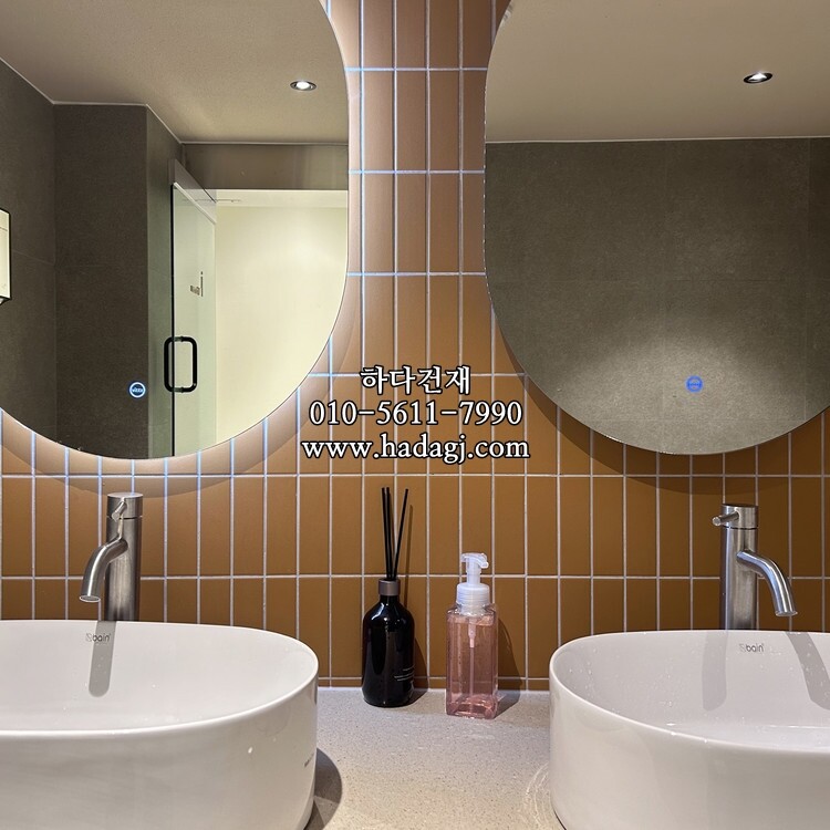 직각 모자이크타일 45x145x6T 카라멜 논슬립 / 하다건재