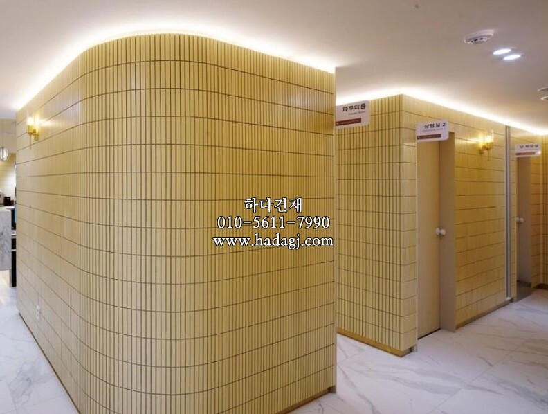 직각 모자이크타일 22x145x5T 아이보리 무광 / 하다건재