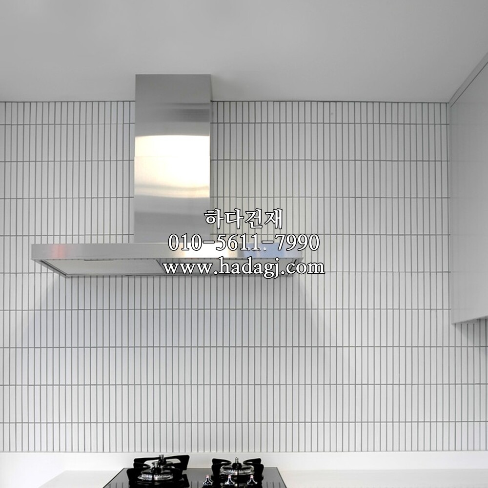 직각 모자이크타일 22x145x5T 화이트 무광 / 하다건재