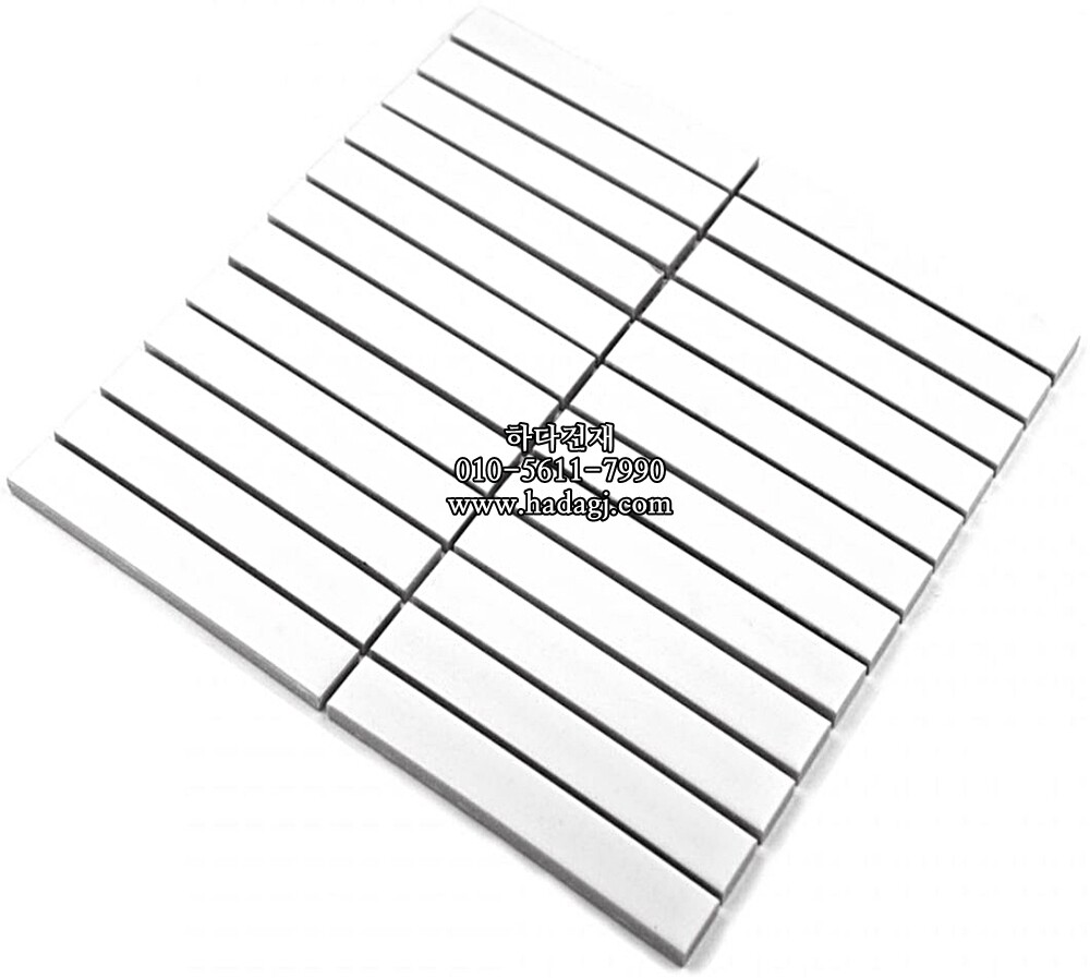 직각 모자이크타일 22x145x5T 화이트 무광 / 하다건재