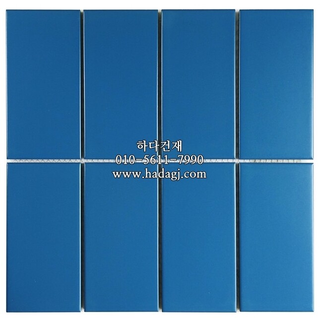 직각 모자이크타일 68x136x6.5T 아쿠아 무광