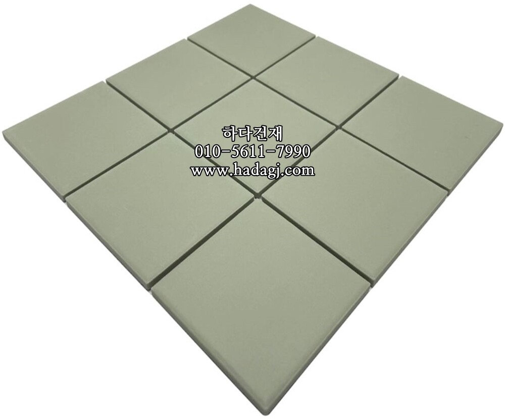 정각 모자이크타일 97x97x6T 피스타치오 논슬립 / 하다건재