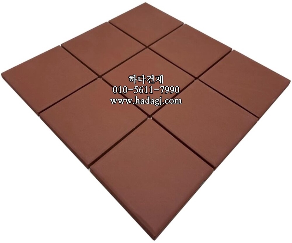 정각 모자이크타일 97x97x6T 로즈 논슬립 / 하다건재
