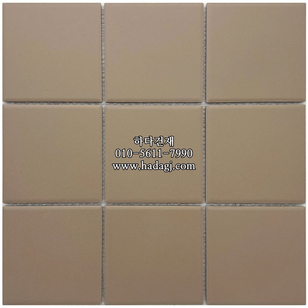정각 모자이크타일 97x97x6T 아몬드 논슬립 / 하다건재