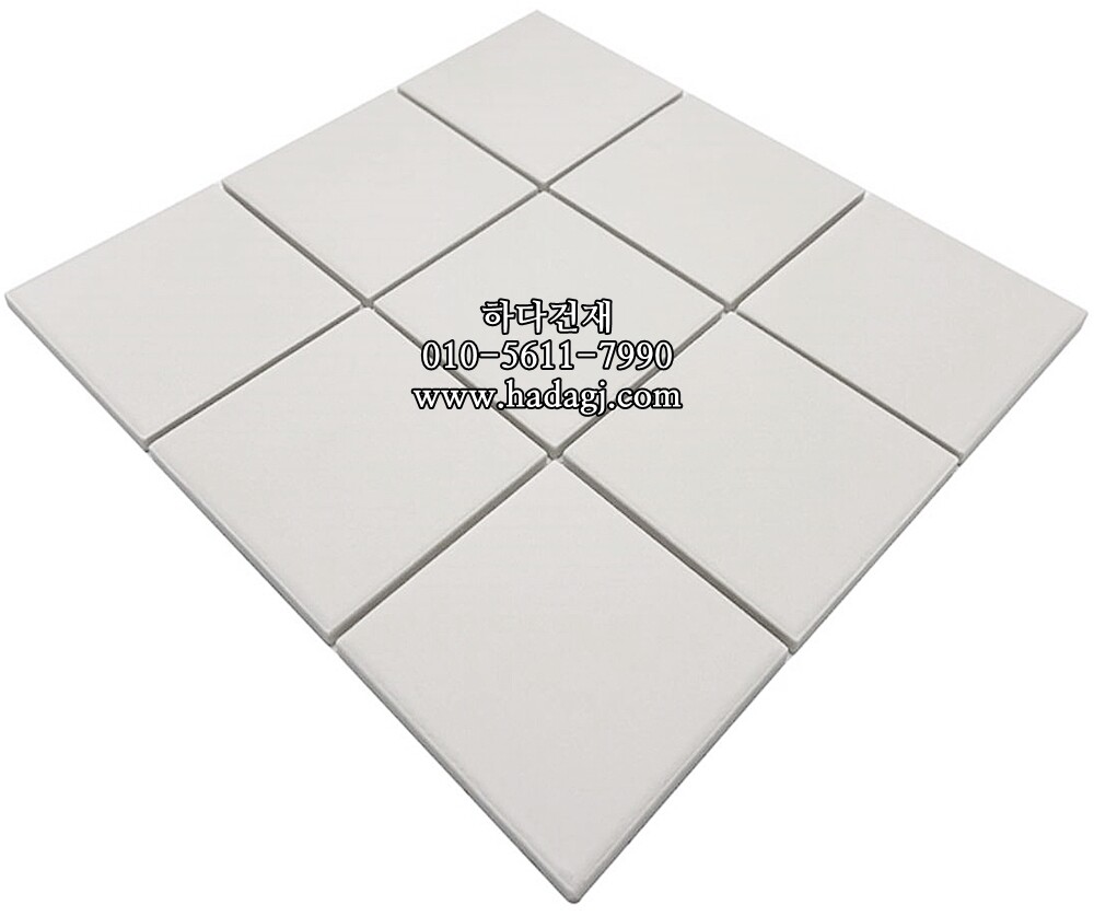 정각 모자이크타일 97x97x6T 화이트 논슬립 / 하다건재