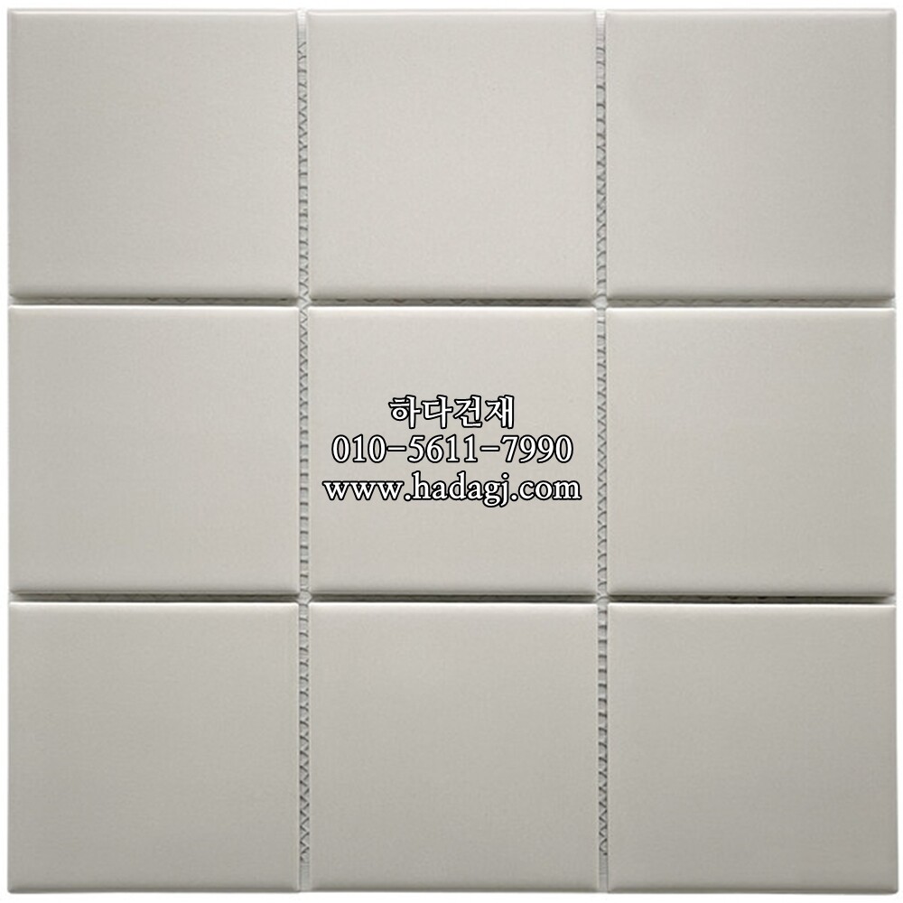 정각 모자이크타일 97x97x6T 크레용 유광 / 하다건재