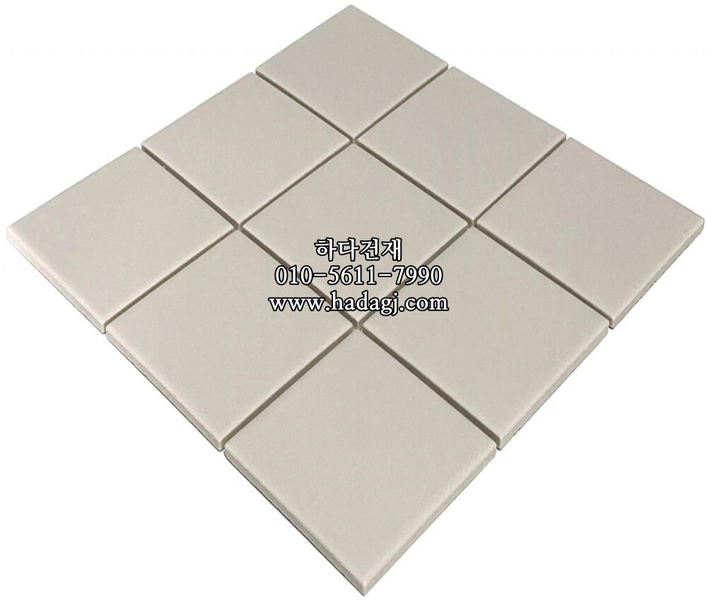 정각 모자이크타일 97x97x6T 크레용 무광 / 하다건재