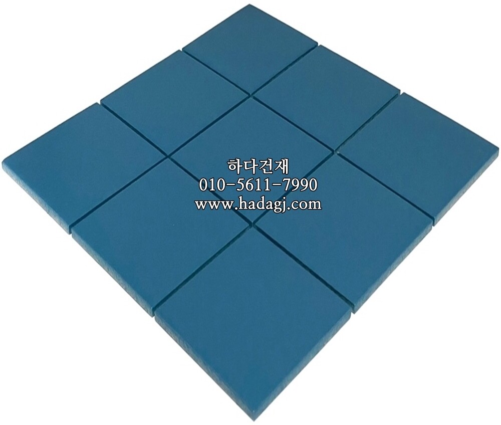 정각 모자이크타일 97x97x6T 아쿠아 무광 / 하다건재