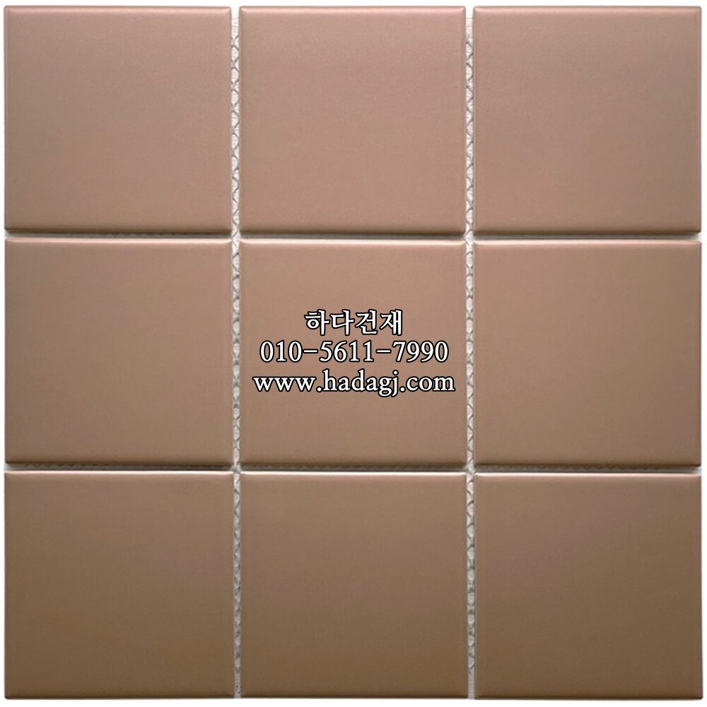 정각 모자이크타일 97x97x6T 피넛 무광 / 하다건재