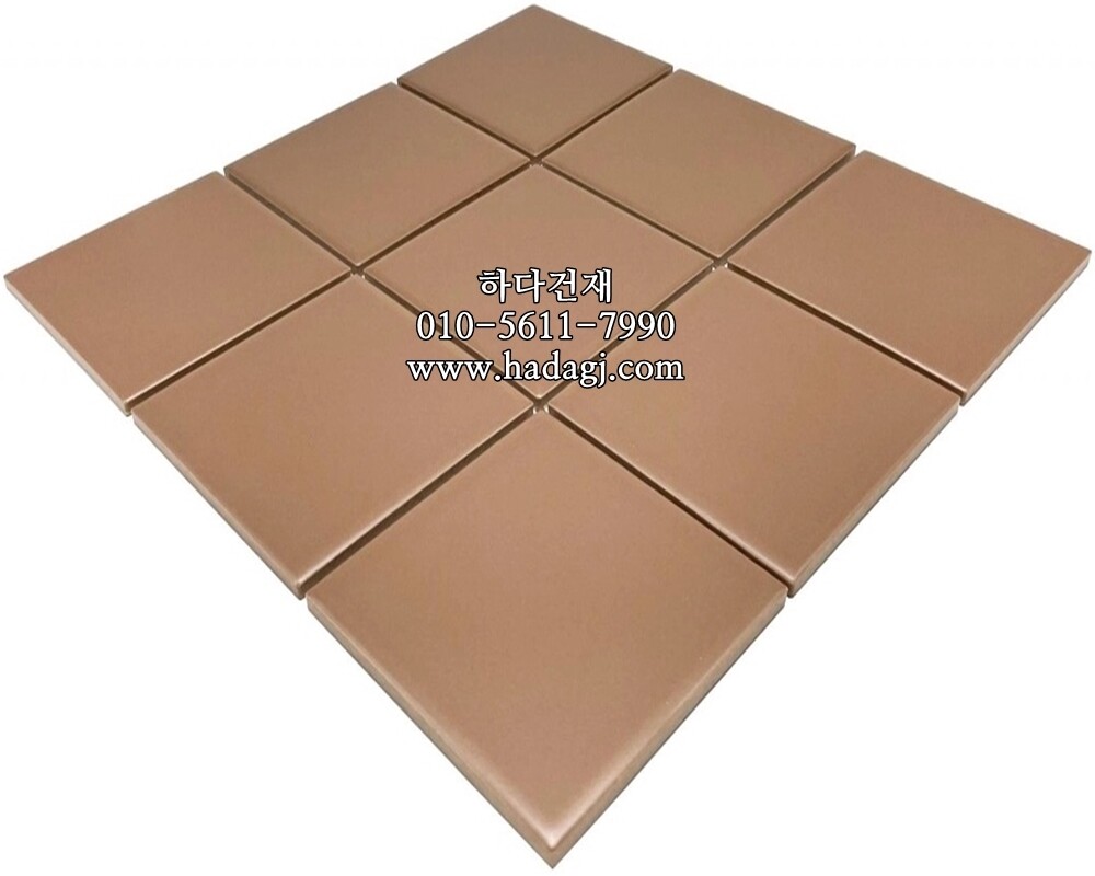 정각 모자이크타일 97x97x6T 피넛 무광 / 하다건재