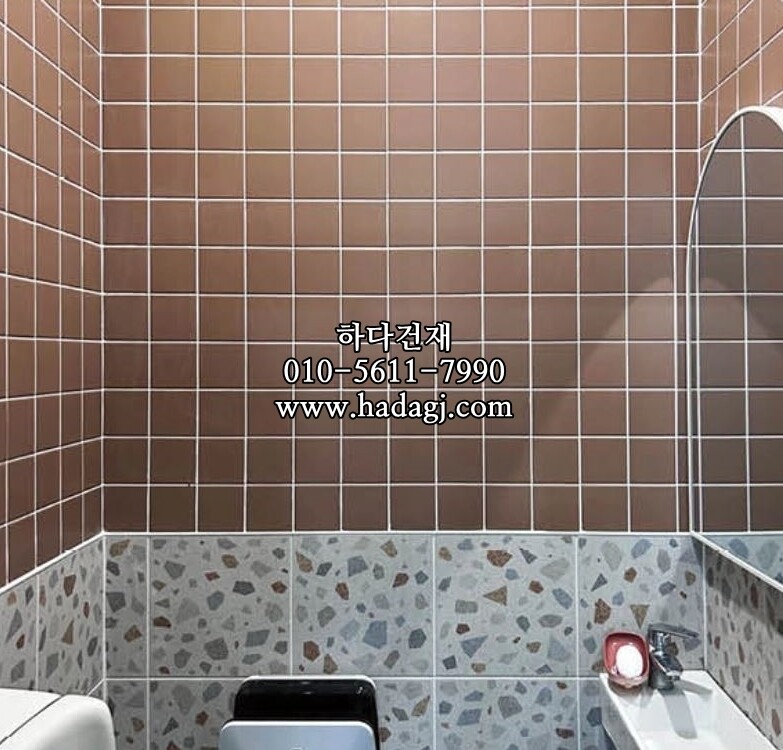 정각 모자이크타일 97x97x6T 피넛 무광 / 하다건재