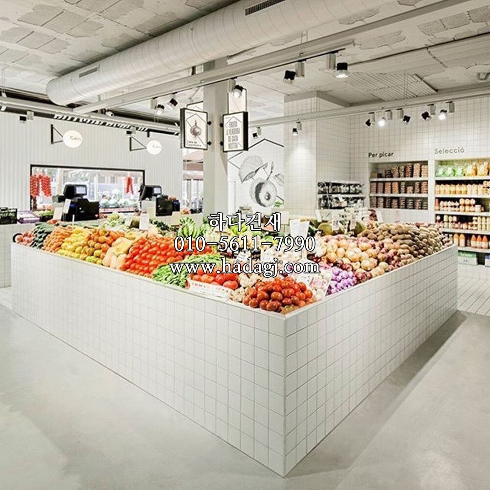 정각 모자이크타일 97x97x6T 화이트 무광 / 하다건재