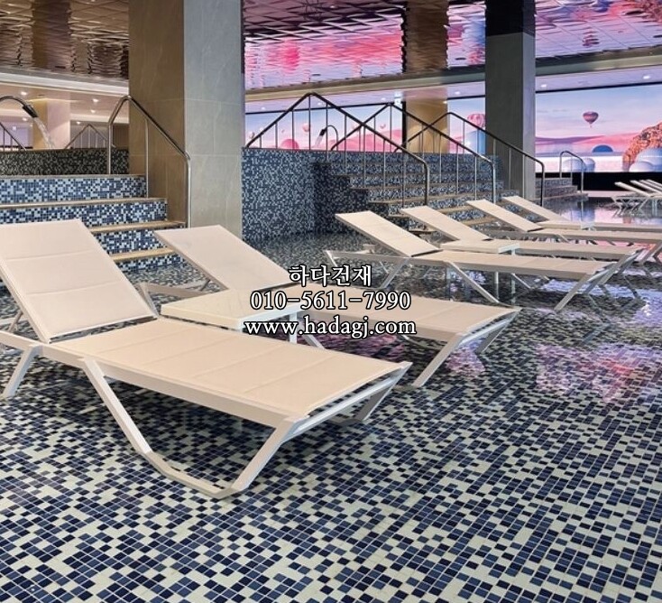 정각 모자이크타일 25x25x6T 믹스 블루 무광 / 하다건재